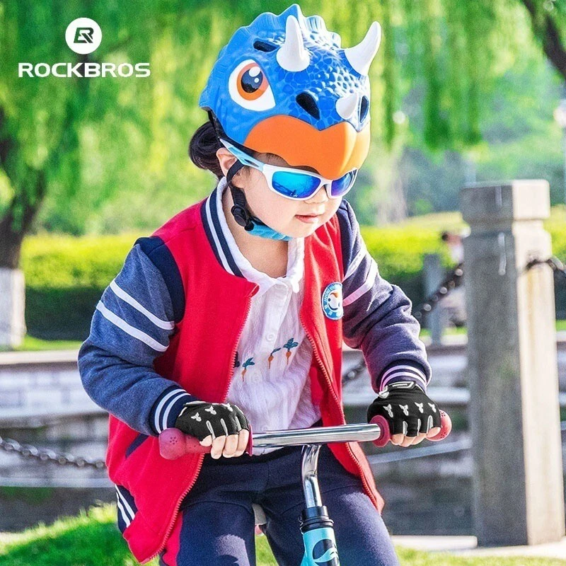 ROCKBROS Children Helmet Cycling Dinosaur 6-10years old Adjust Ultralight52-57cm - Image 4 of 4