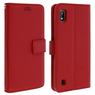 Samsung Galaxy A10 Soft Touch Folio Cover Video Support Red