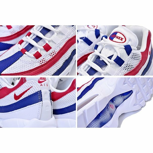 nike air max 95 white blue red