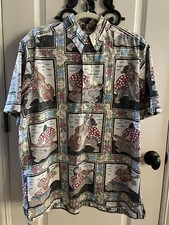 Reyn Spooner Dietrich Varez Hawaiian Shirt Men's SzL Collared Button Down