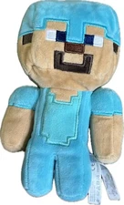 Mojang Jinx Minecraft Happy Explorer Diamond Armor Steve 8" Plush