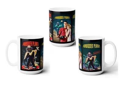 Forbidden Planet (1956) 15oz Mug Starship C57D Alien Science Fiction Robby Robot