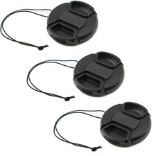 3-Pack 58mm Front Lens Cap Cover For Canon, Nikon, And Others