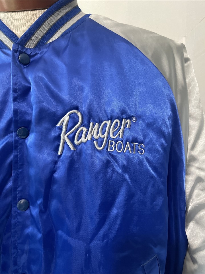 Vintage Ranger Boats Flippin Arkansas Satin Button Up Lined Men's Size