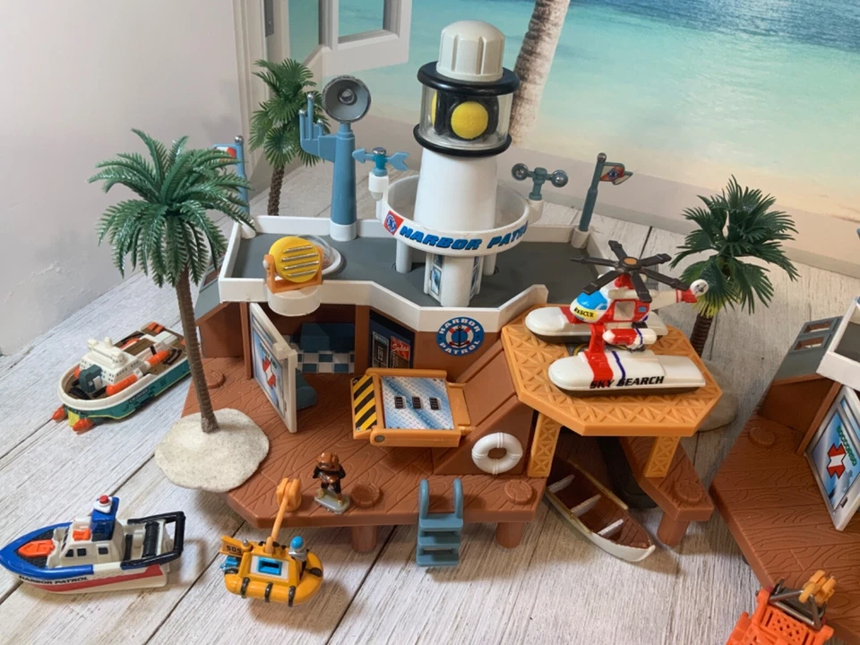 Micro Machines 2 COMPLETE sets Exploration Harbor Rescue Center Playsets - Image 3 of 4