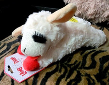 Multipet Plush Dog Toy, Lambchop, 10", White/Tan