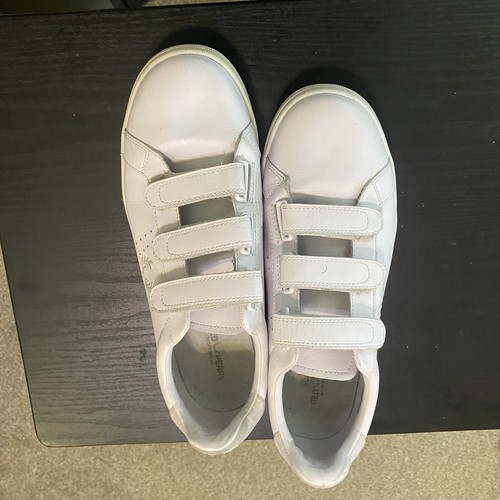 Scarpe da tennis Fred Perry uomo 10 sneakers bianche pelle casual B721 cinturino ad anello - Foto 2 di 8