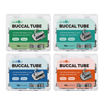 50 Sets Dental Orthodontic Buccal Tubes Bondable Sgl 1st/2nd Molar Roth/MBT 022