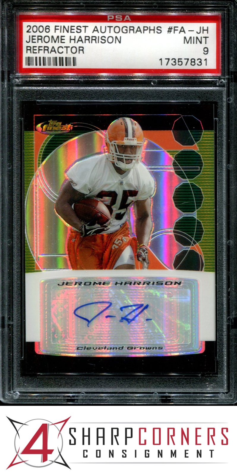 Jerome Harrison Finest Autographs #FAJH Refractor