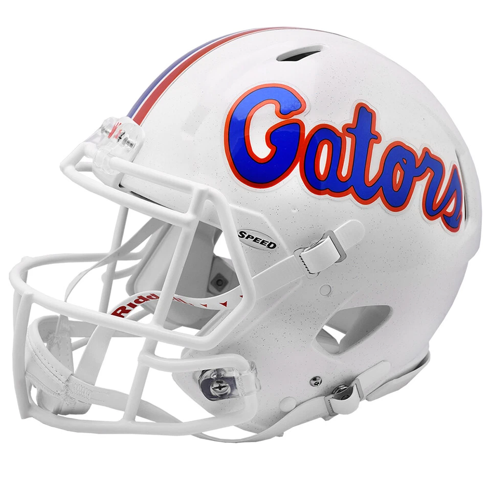 Florida Gators Chrome Decal White Speed Full Size Authentic Football Helmet - Image 2 of 4