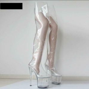 transparent platform boots
