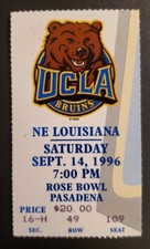UCLA Bruins NE Louisiana Football Ticket Stub 9/14 1996 Coach Bob Toledo 1st Win