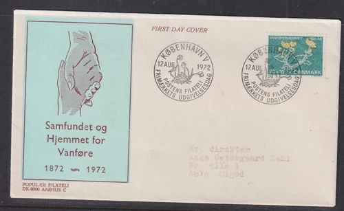 Denmark 1972 Home for Disabled "Popular" First Day Cover Addressed