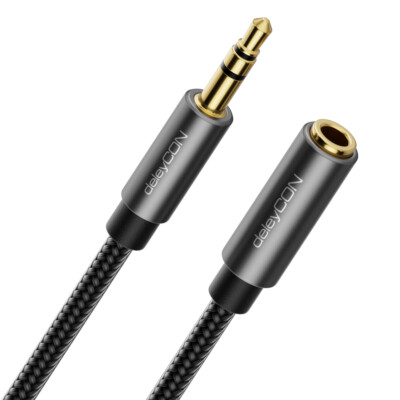0,5m Klinkenkabel Klinke Verlängerung 3,5mm Stereo AUX Klinke Verlängerungskabel
