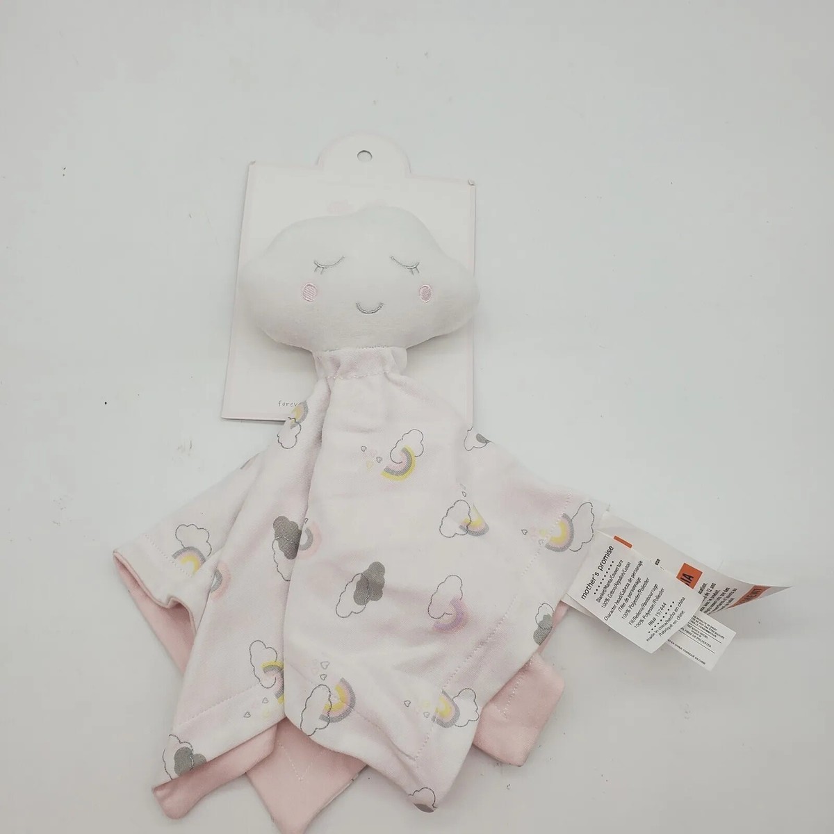 その他 Item 6 Mothers Promise Cotton Cloud Rainbow Security Blanket Lovie White