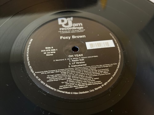 FOXY BROWN - OH YEAH / B.K ANTHEM - 12" VINYL RECORD 2001 - Picture 4 of 7