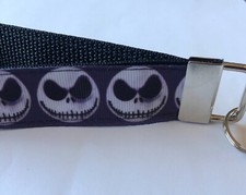 Key Fob Key Chain Holder Wrist Lanyard Nightmare Jack Skellington NBC Face