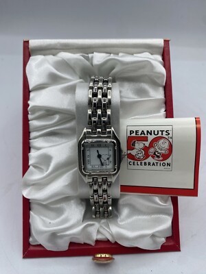 NEW RARE Stainless Steel Snoopy Collectible 50th Celebration Watch