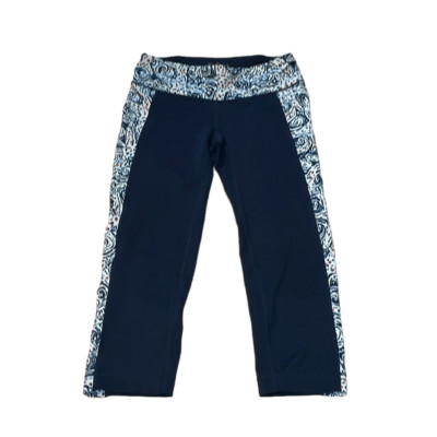 Lilly Pulitzer Weekender Luxletic Crop Leggings Bright Navy Star Crunch Small