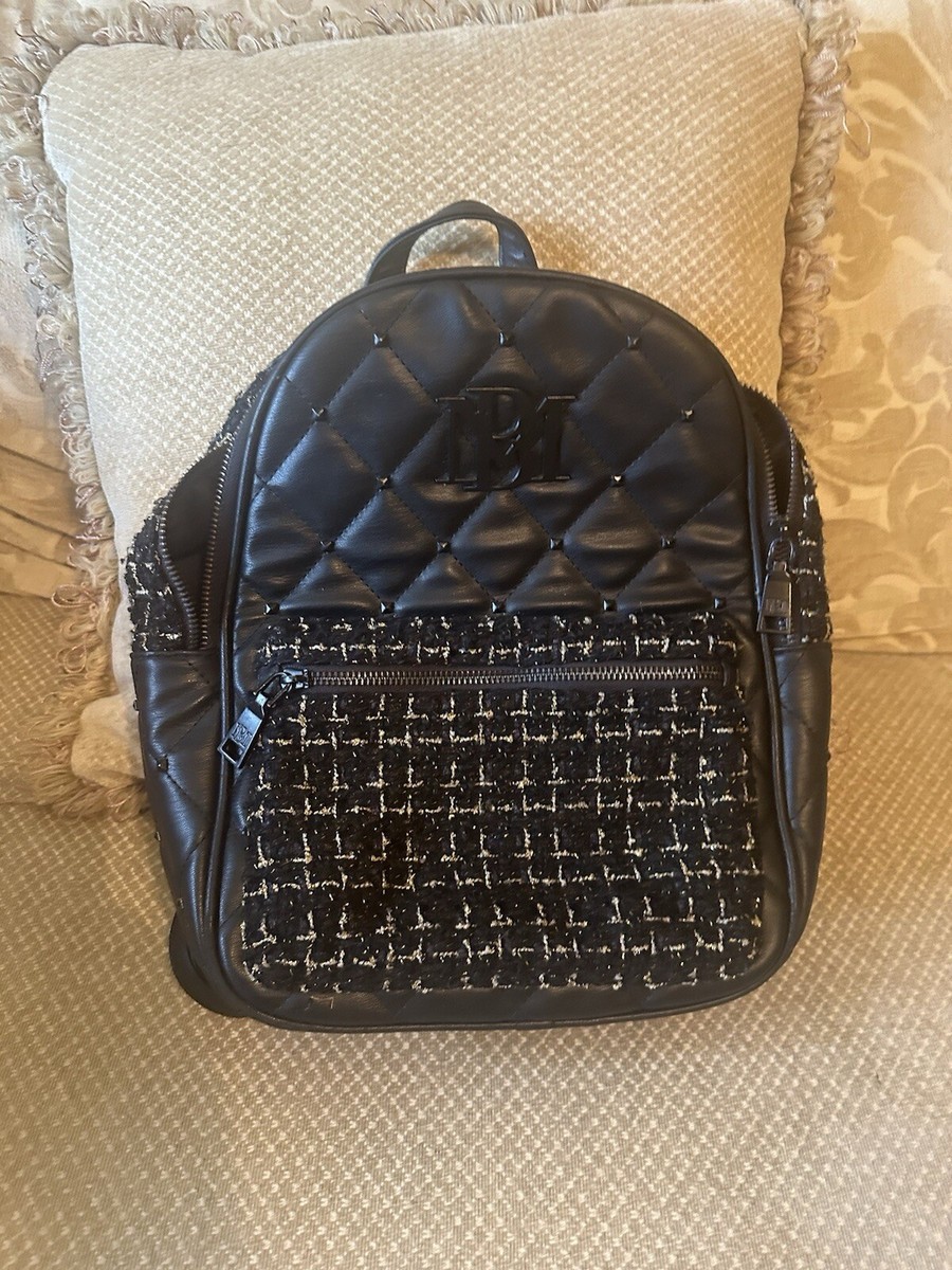 Badgley Mischka Black Quilted Backpack with Tweed Pocket Badgley Mischka | Bags | Badgley Mischka Black Quilted  main image 3