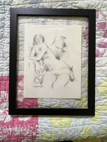 Nic Jonk Signed Original Drawing Important Dutch Contemporary Framed - Picture 5 of 7