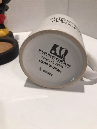 Disney Mickey Mouse Figural Coaster Coffee Mug Cup Holder Desk Office 6” Resin - Picture 9 of 11