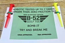 B-52 B52 BOMB IT GOLF TEE ROBOT TESTED 7 YDS LONGER USGA APPROVED MADE/USA  NEW  