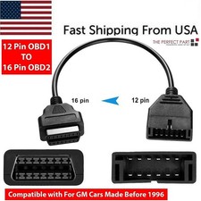 12 Pin OBD1 To 16 Pin OBD2 Convertor Adapter Cable For GM Diagnostic Scanner US
