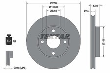 2x TEXTAR Bremsscheibe Vorderachse u.a. für FORD, MAZDA