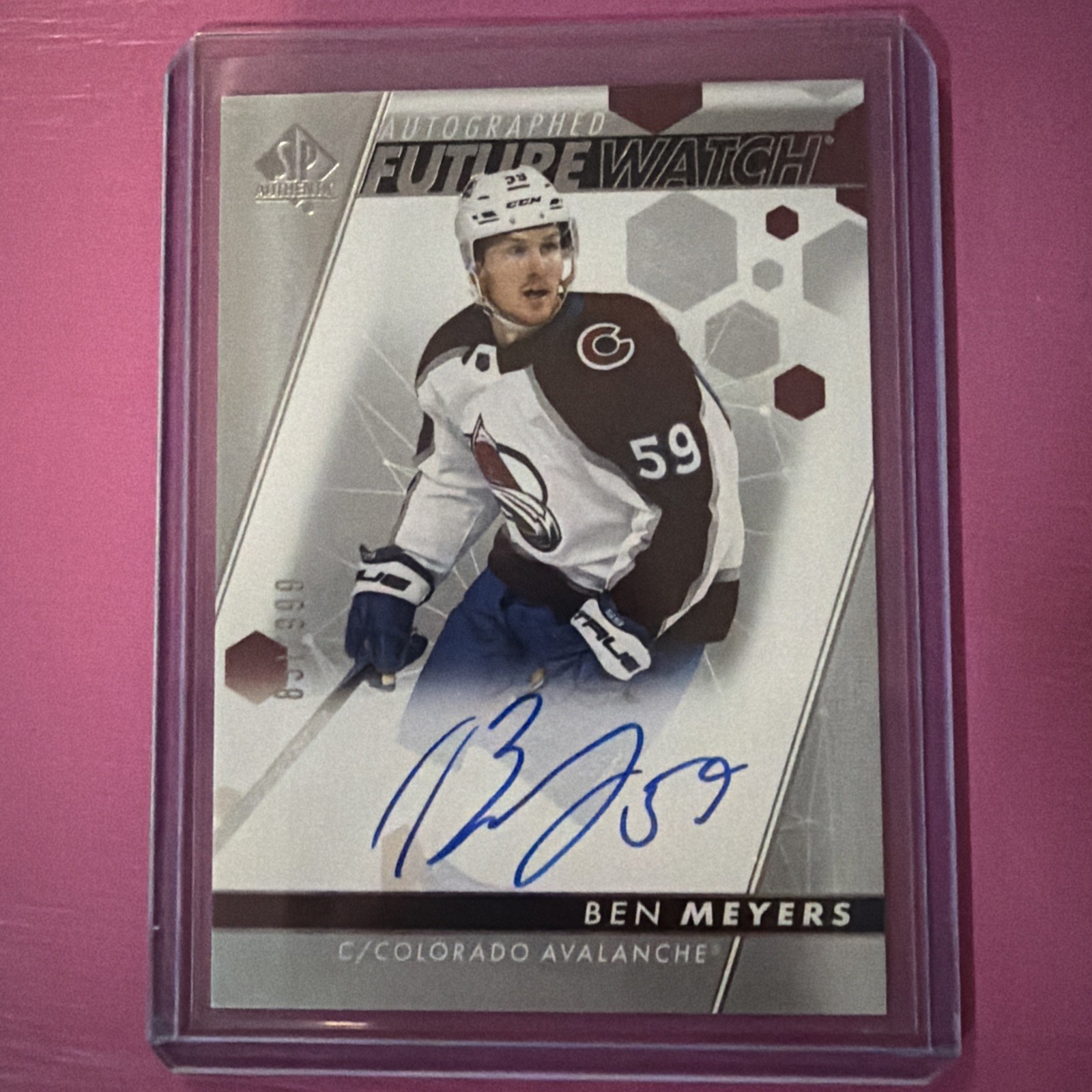 Ben Meyers 2022-23 SP Authentic Future Watch Auto 851/999 Colorado Avalanche