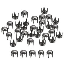 80Pcs Black 3.5mm Round Dome Rivets for DIY Leather Craft