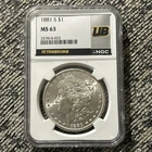 1881-S Morgan Silver Dollar NGC MS 63 $1 San Francisco Minted