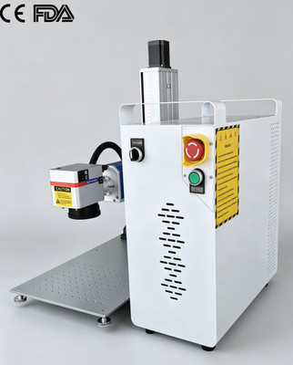 JPT MOPA 100W Color Laser Marker Design Manual Rotary System Jewellery Metal FDA