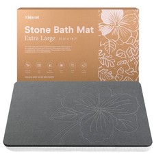 Extra Large Stone Bath Mat Large, 31.5'' x 19.7'' Diatomaceous Earth Non-Slip...