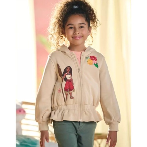 New Disney Moana 2 Zip Hoodie for Girls Size 5/6 NWT Great Gift