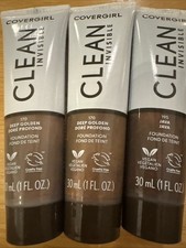 COVERGIRL Clean Invisible Foundation Vegan Mixed Lot of 3 -2x170 1x195