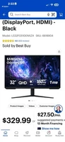 Samsung - 32" Odyssey G51F QHD 180Hz 1ms AMD FreeSync Gaming Monitor with HDR10