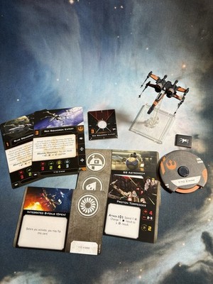 X-Wing Miniatures Poe's T-70 black and orange upgraded 2.0 generics only (F1025)
