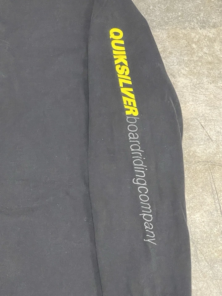 De Colección Quiksilver Surfer Patinador Manga Larga Pullover Negro Hecho en EE. UU. Camisa XL Foto 4 de 4