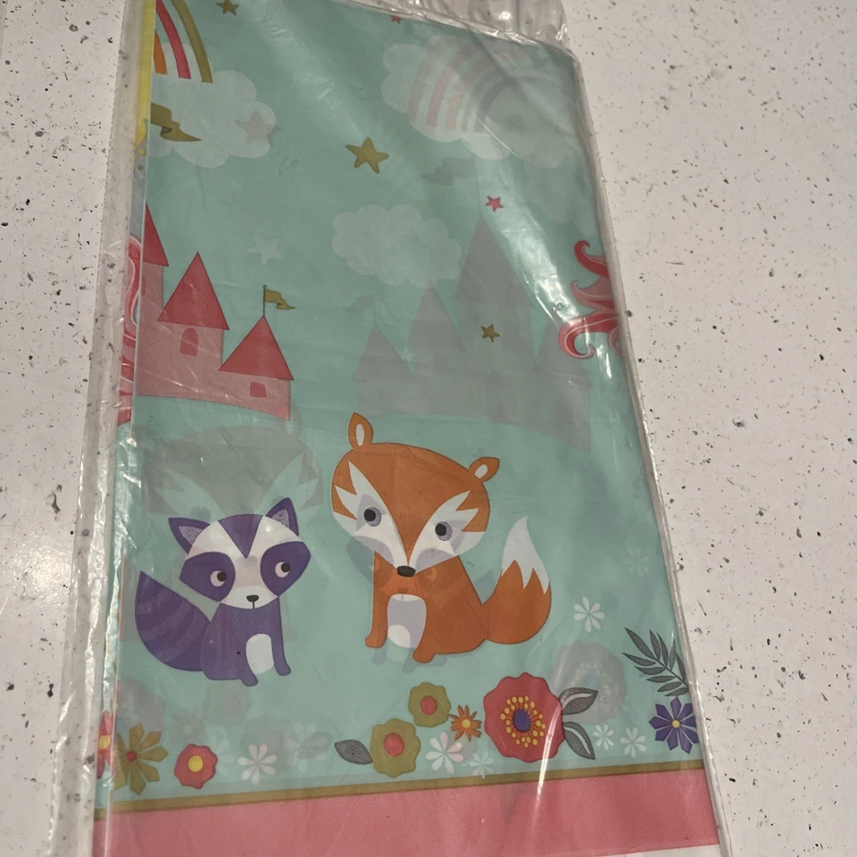 Lot Of 5 Magical Unicorn Animal Kid Birthday Party Decoration Plastic Tablecover - Image 4 of 4