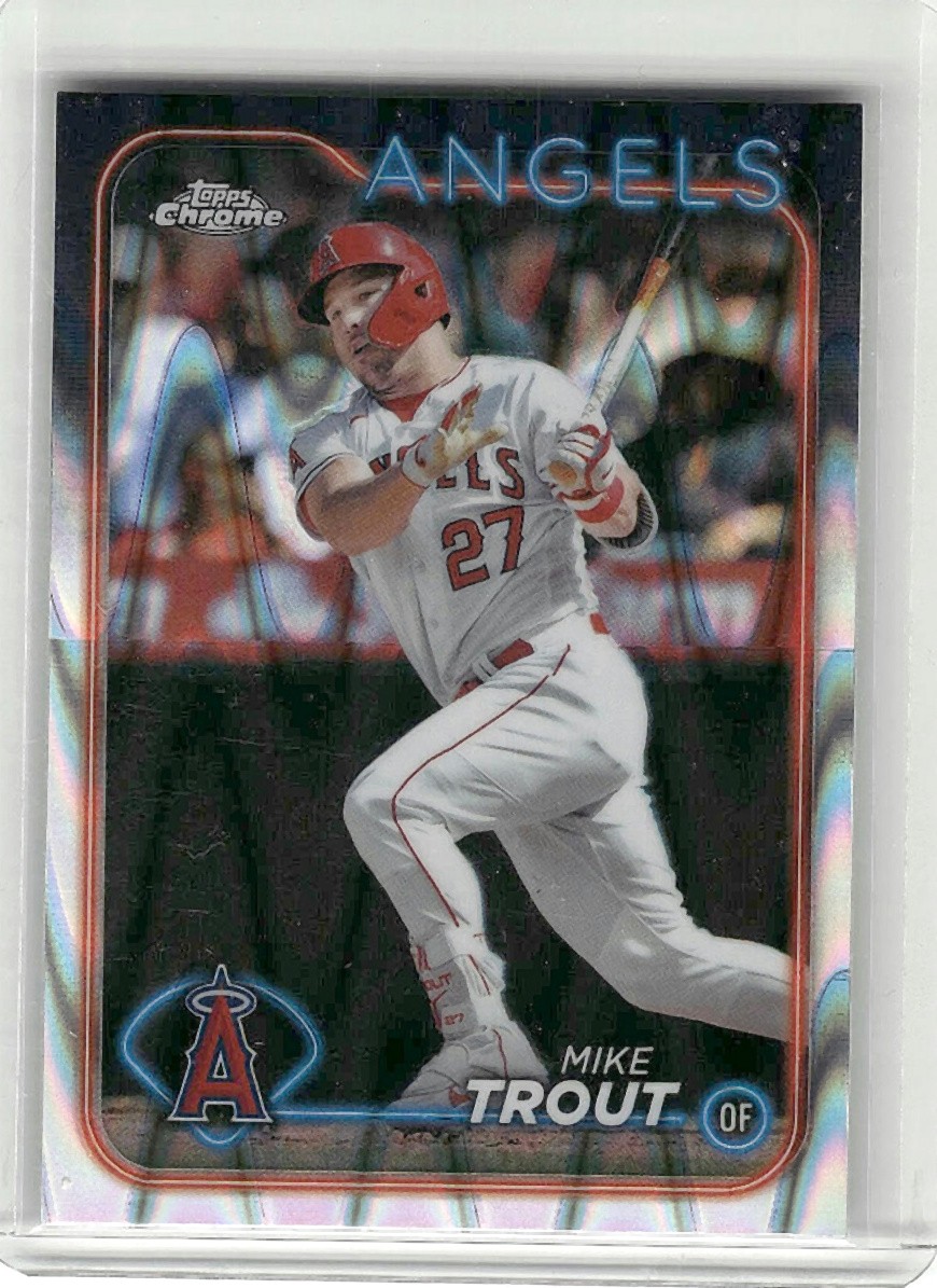 2024 Topps Chrome Mike Trout Raywave Refractors #200 Los Angeles Angels