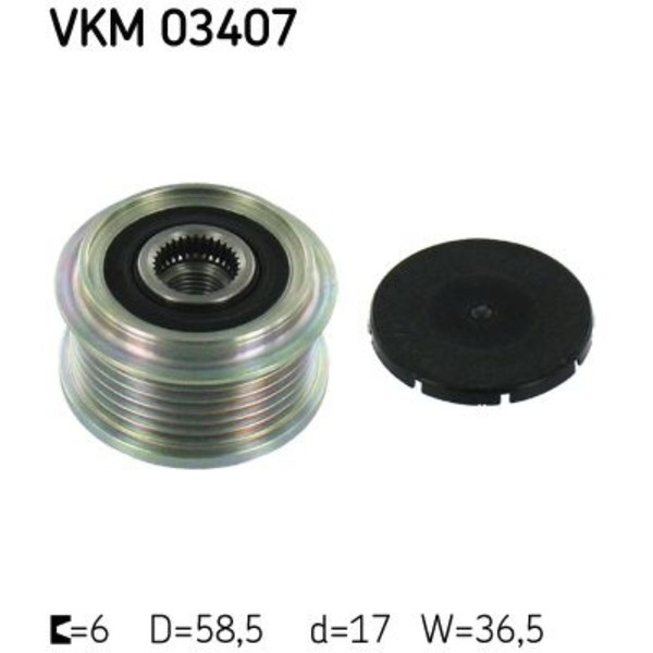 SKF Generatorfreilauf FüR Ford Transit Custom Kasten Tourneo Fa_ _ 2.2 Tdci RWD-image