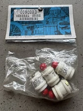 Vintage Dollhouse Miniature 4 Wooden Canisters #2267 Concord Salt Sugar Tea New