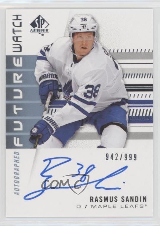 2019-20 SP Authentic Auto Future Watch Rookies /999 Rasmus Sandin #200 Auto