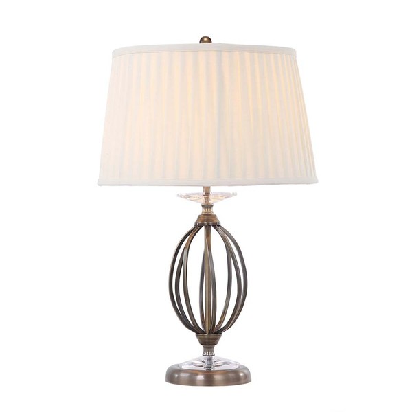 Tischleuchte Schreibtischlampe Wohnzimmerlampe Beistelllampe Messing H 58Cm-image