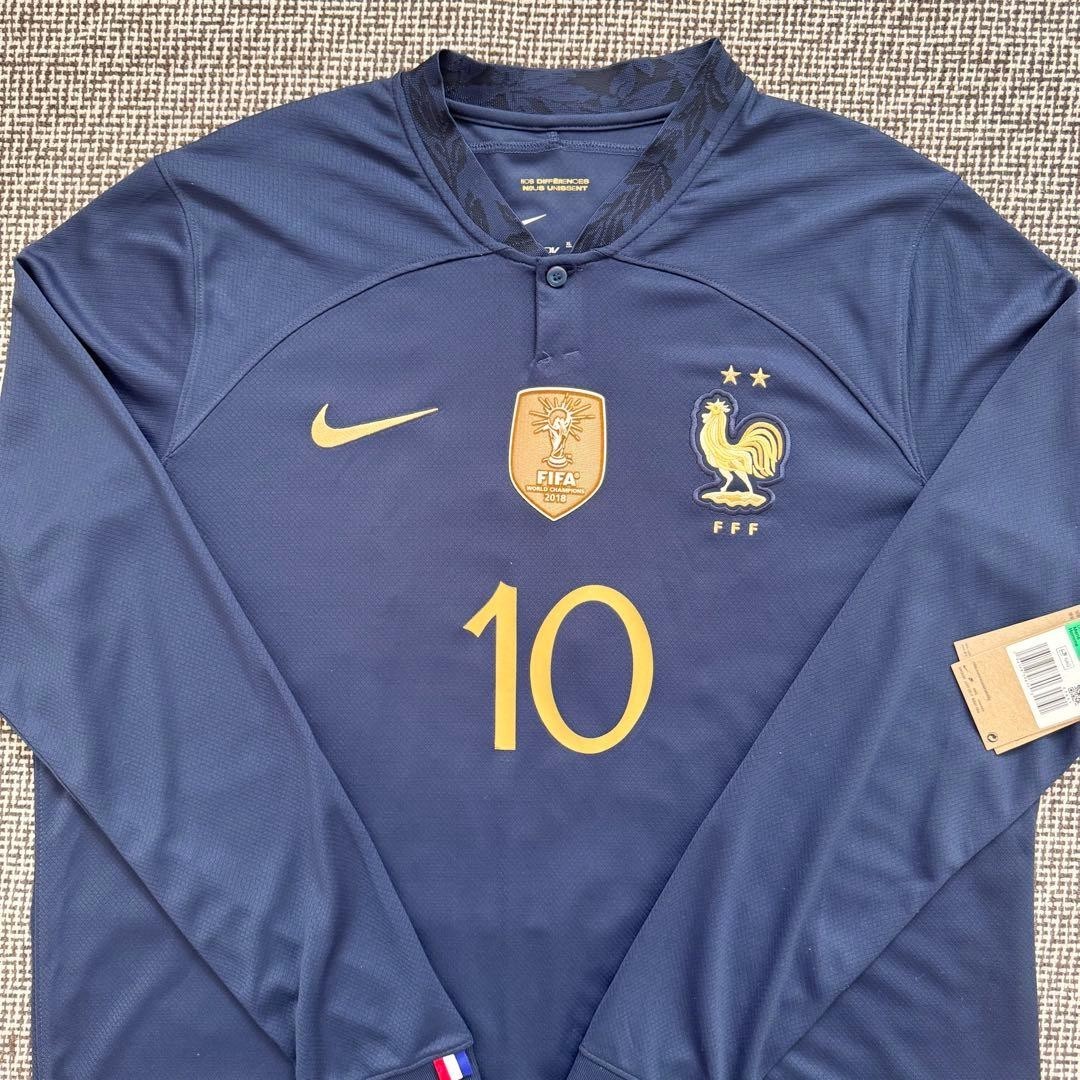 France 2022 Home Mbappe 10 Long Sleeve Shirt New With Tags From