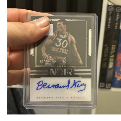 Panini Noir 2017-18 Auto Noir Color Bernard King Knicks Auto #ANC-BK /99