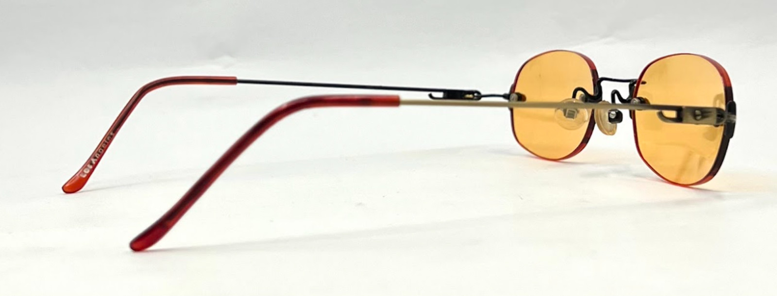 Masters Rimless Sunglasses–Solid Orange/Amber Tin… - image 5