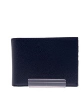 EMPORIO ARMANI Bi-fold Wallet Leather Black Plain Men's