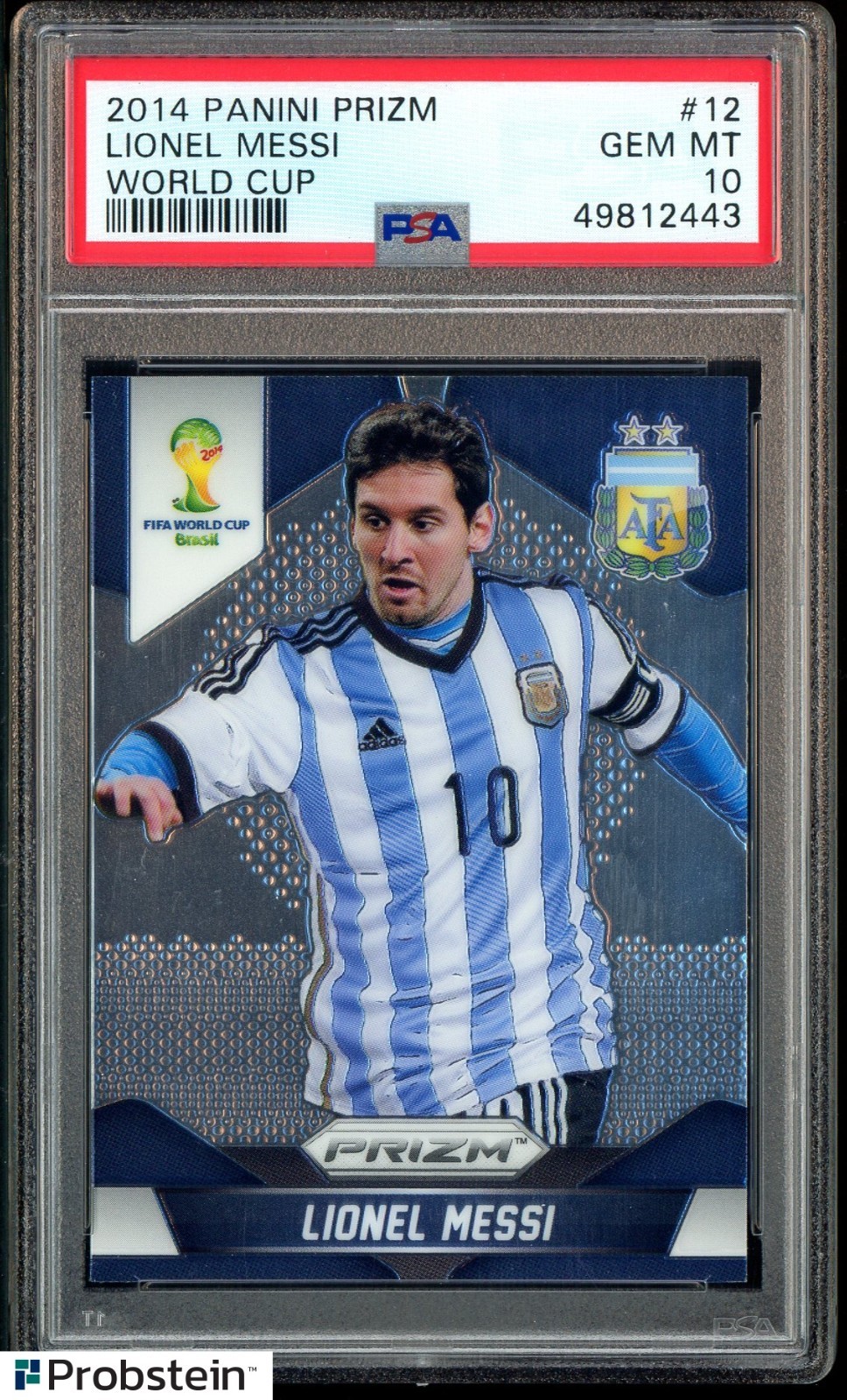 2014 Panini Prizm World Cup Soccer #12 Lionel Messi Argentina PSA 10 GEM MINT